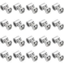 20 pcs Cable Clip Caps, Wire Rope Clips, Steel Cable Clamps, Stainless Steel Single Hole Locking Cable Clamps, for securing wire cables and clotheslin
