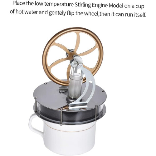 Stirling engine, low-temperature Stirling engine model, steam heat generator model DIY kit 1