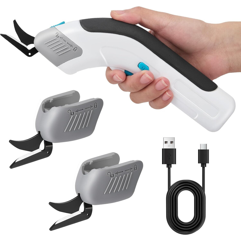3.6V Electric Scissors, Cordless Fabric Scissors With 2 Cutting Blades, Rechargeable Electric Scissors For Cutting Cardboard, Leather, Carpet, Wallpap 4027070132277