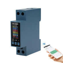 8-in-1 slimme elektriciteitsmeter 40A WiFi-energiemeter 220V AC met overspannings- en piekbeveiliging, oververhittingsbeveiliging, overstroombeve