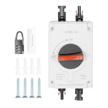 DC Isolator Switch, Photovoltaic Disconnect Switch, IP66 Waterproof DC Isolator for Solar Panels, 32A 1200V