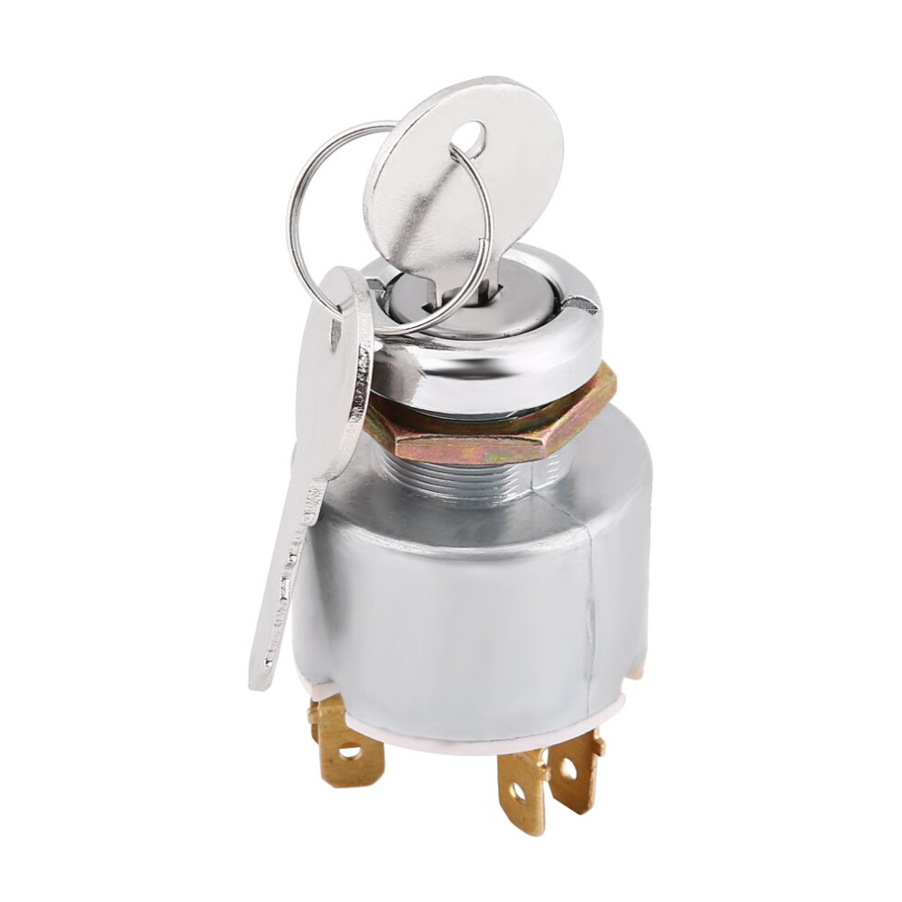 12V Ignition Switch, 3 Position Control, Universal Ignition Switch, Engine Start Function, Waterproof Design, Durable Construction For Cars, Motorcycl 4027070133007