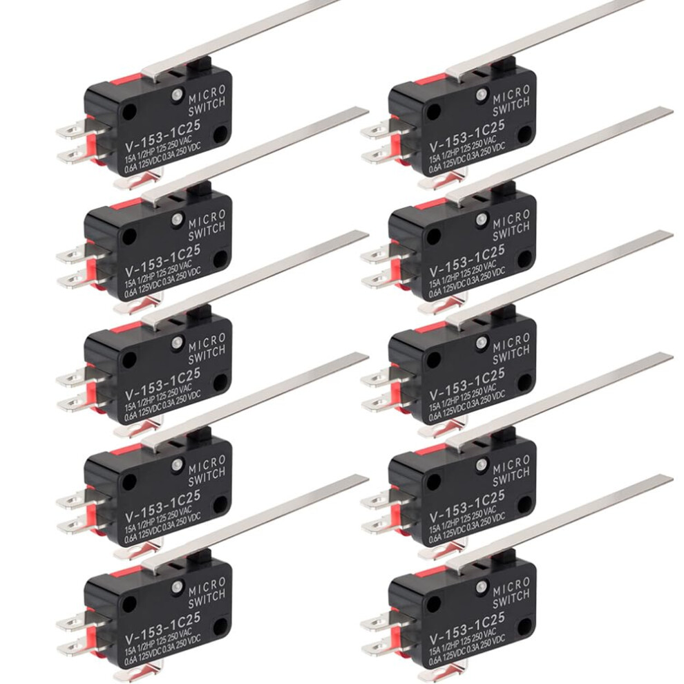 10 Pieces Miniature Spdt Snap Action Lever Type Micro Limit Switch 4027070133205