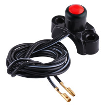 22 mm stuurmotorschakelaar, universele motorstopknop voor motorfietsen, ATV's en quads (rood)