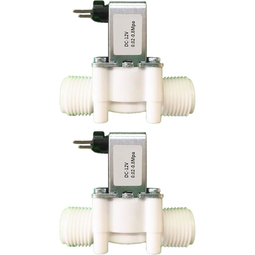 Set Of 2 12V Dc 12V Nc Solenoid Valves For Water Supply, Quad Male Thread G1/2 Pressure 4027070137579
