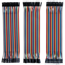 120pcs Multicolored Dupont Wire 40-pin Male to Female, 40-pin Male to Male, 40-pin Female to Female Breadboard Jumper Ribbon Cable Kit Compatible with