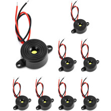 8-delige set elektronische zoemers, 3-24V 87dB piëzo-elektrische zoemer, voor fysieke circuits, continu geluidsalarm, elektronische zoemer, kabel
