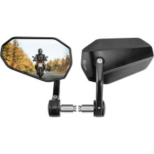 Motorcycle Rearview Mirrors, 360 Rotating Handlebar End Mirrors with E-MARK, 2 Pack