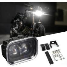 inch koelwitte LED-koplamp voor motorfietsen met DRL, grootlicht/dimlicht, 12V waterdichte LED-koplamp voor motorfietsen, UTV's, vrachtwagens, au