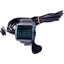 Ebike-gashendel met LED-display - Universele gashendel voor elektrische scooters, draagbare digitale handgrepen voor motorfietsen en skelters