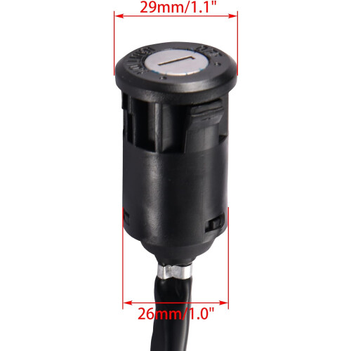 8-Wire 3 Function Starter Switch with Ignition Key Switch Replacement for 50cc 70cc 90cc 110cc 125cc ATV 4-Wheel Quad Scooter 1
