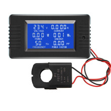 AC 80-260V 100A Stroom-, spanning-, stroom-, vermogens- en energiepaneelmeter met LCD-digitaal display, ampèremeter, voltmeter en multimeter met