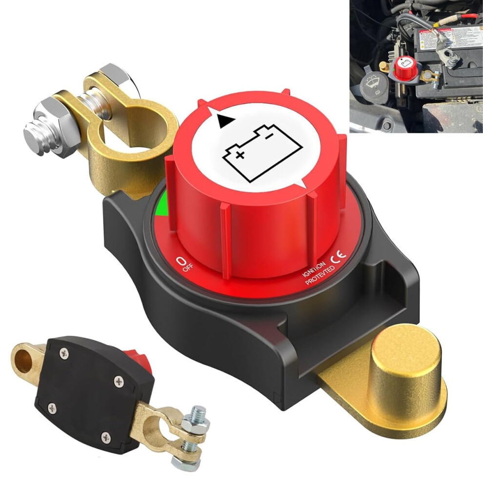 12V-48V Battery Isolator Switch, Battery Disconnect Switch, Power Cut-Off Switches For Car, Truck, Motorcycle, Vehicle, Rv (Negative, On/Off) 4027070135872