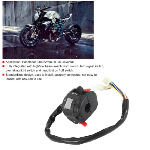 Universal motorcycle handlebar switch headlight turn light horn button assembly 22mm popular 1