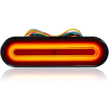 12-80V tweekleurige amberkleurige motor-/scooterlamp voor richtingaanwijzers en rood voor rem-/achterlicht (verpakking van 1)