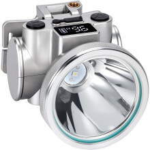 LED-hoofdlamp met hoge helderheid en display. Waterdichte, oplaadbare USB-C-hoofdlamp met batterij-indicator. 4 lichtstanden. Geschikt voor kampe