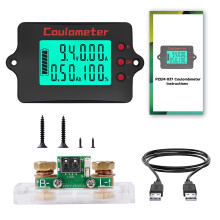100A Batterijcontroller 12V 24V 36V 48V Batterijmonitor 8-120V Universele batterijampèremeter Lithiumbatterijspanning en -stroom Zuiver koper + 2