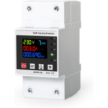Energy Meter, Electricity Meter, Intelligent Recloser Protector on Circuit Breaker Switch, Overvoltage/Undervoltage Protector, 63A AC 230V