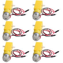 6 pieces TT DC Dual Shaft Gearbox Motor 3-6V Gear Motor for Arduino Smart Car Robot