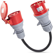 5-pins CEE-adapter 16A naar 32A 380V/400V 16A vrouwelijke stekker naar 32A mannelijke 5-pins CEE-adapter voor elektrische auto's, werkplaats