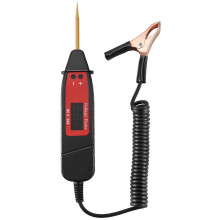 Testador de tensão universal para carro, 5-36 V, com tela LCD e indicador LED