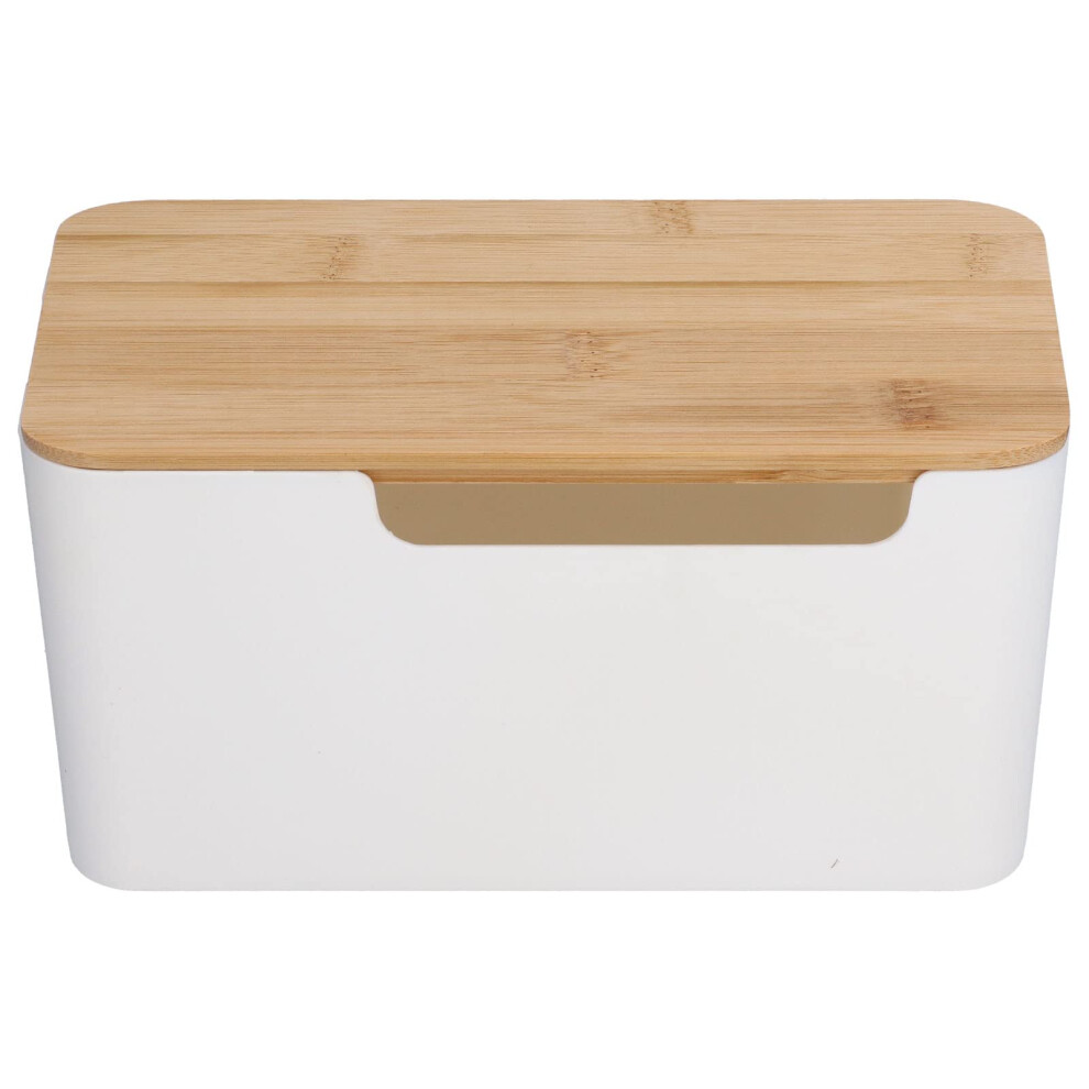 Cable Management Box With Wooden Lid, Large Capacity Cord Organizer For Tv, Router And Desk Wires 9187378672938