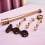 2pcs Wall Curtain Brackets Double Curtain Rod Brackets Brown 7