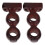 2pcs Wall Curtain Brackets Double Curtain Rod Brackets Brown 11