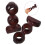 2pcs Wall Curtain Brackets Double Curtain Rod Brackets Brown 10