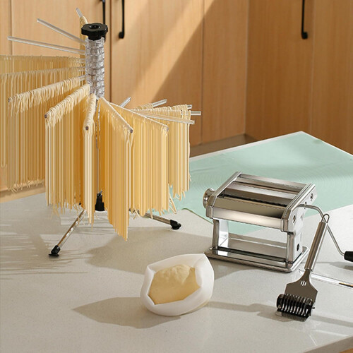 Noodle Making Machine Manual Pasta Rolling Stainless Steel Spaghetti Maker With Hand Crank Adjustable Thickness 1