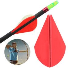 36pcs Red Rubber Fletching Feathers for Compound Bow DIY Archery Arrow Accessories