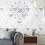Sparkling Bling Metallic Silver Wall Clock 51cm Rhinestone Decor 9