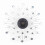 Sparkling Bling Metallic Silver Wall Clock 51cm Rhinestone Decor 8