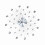 Sparkling Bling Metallic Silver Wall Clock 51cm Rhinestone Decor 14