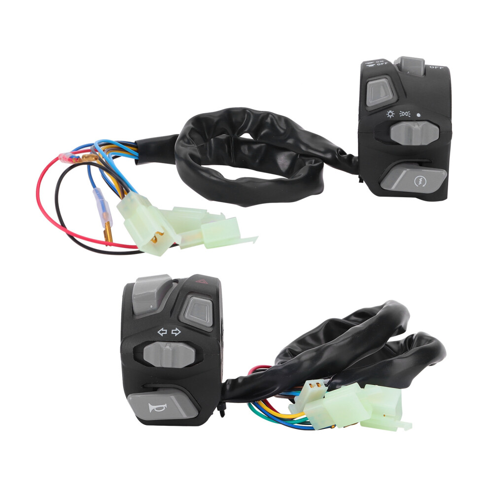22Mm Waterproof Motorcycle Handlebar Switch For Turn Signal, Horn, Lights White 9401377842162