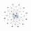 Sparkling Bling Metallic Silver Wall Clock 51cm Rhinestone Decor 11