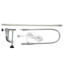 Fleksibel svanehals-skrivebordslampe, 360 graders svingbar skrivebordslampe, klipslampe, sengelampe, energisparende LED-skrivebordslampe,