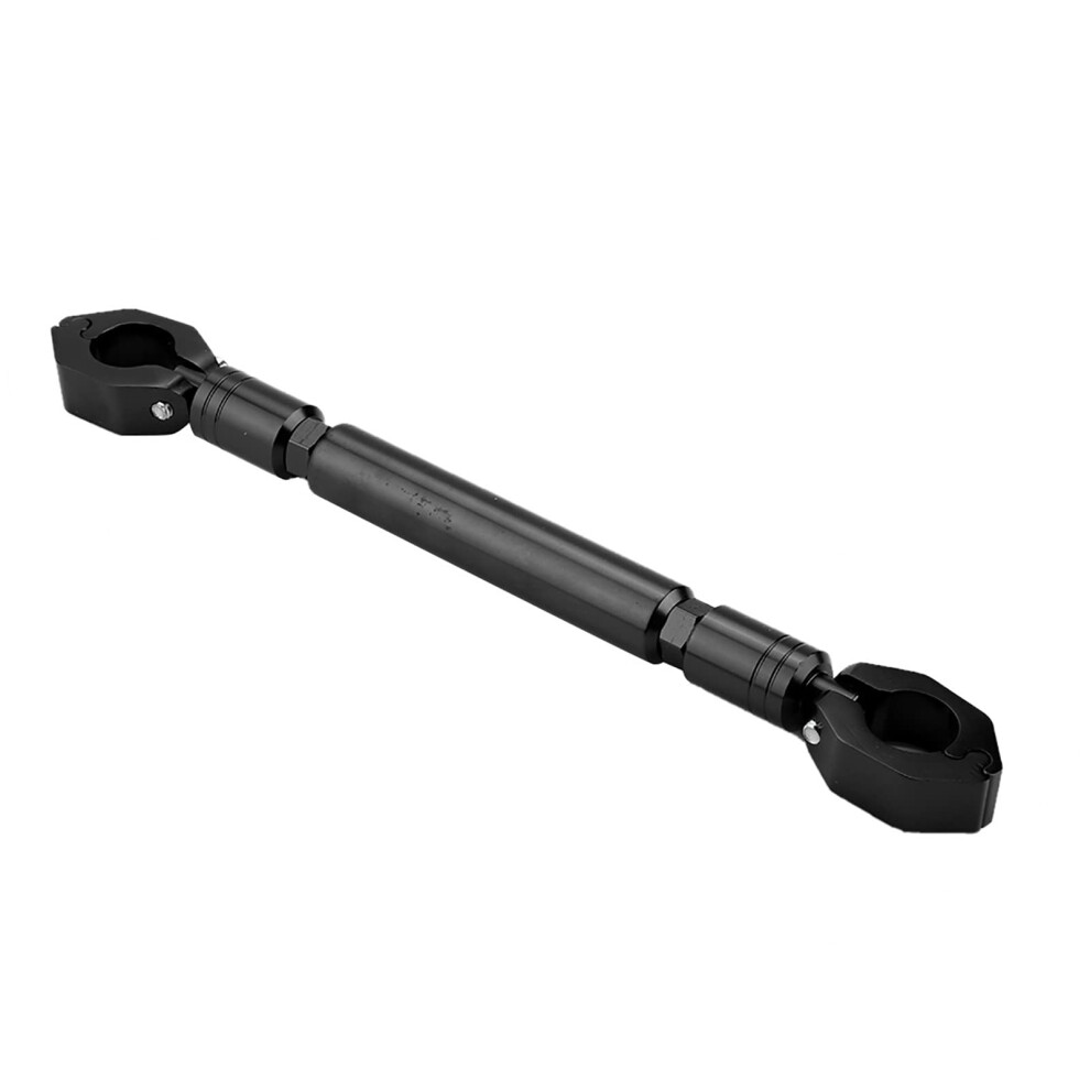 Universal Motorcycle Handlebar Crossbar Brace 22Mm Aluminum Adjustable For Enhanced Stability Black 9187378673379