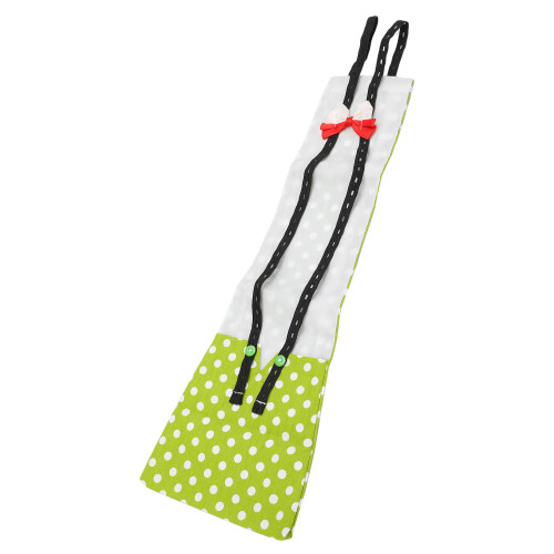 Couche pour poulet à pois vert et blanc M réglable 2