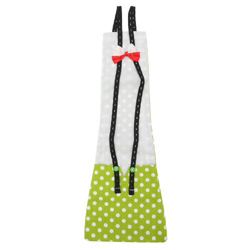 Couche pour poulet à pois vert et blanc M réglable 1