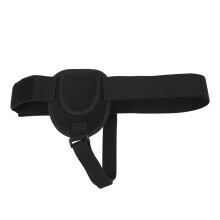 Ceinture inguinale unisexe en mousse, support réglable de 86 à 140 cm, noire