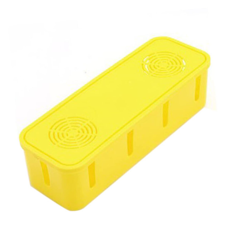 Socket Box Yellow Cord Organizer For Safe Cable Storage, Cable Management Box, Desk Cable Organizer 9187378673560