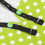 Couche pour poulet à pois vert et blanc M réglable 6