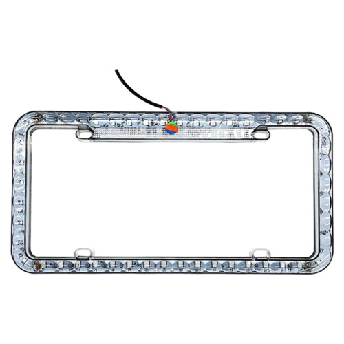 LED License Plate Frame with Efficient Illumination, Waterproof and Easy NoDrill Installation