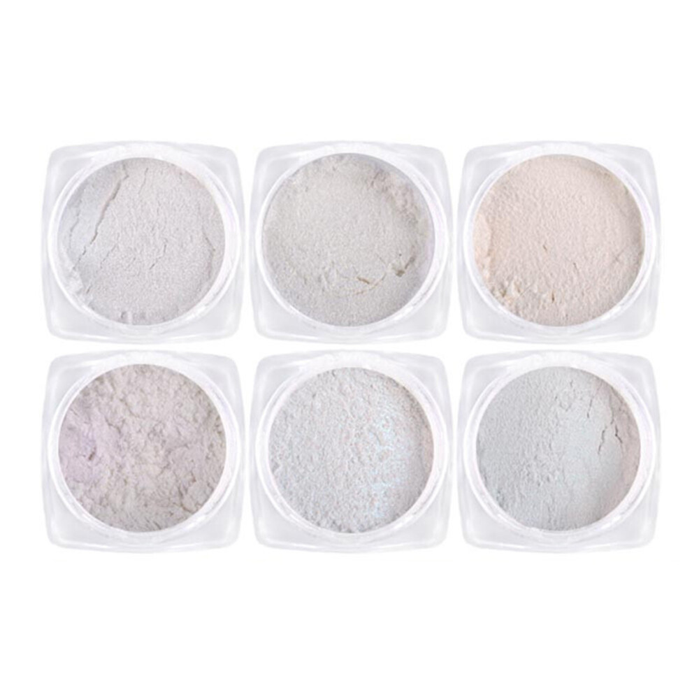 Shiny Nail Art Powder, Freedom Endless Combination, Easy To Apply On UV Gel, Acrylic Or Real Nails, 6Pcs Set With A Smooth And Non-Irritating Formula