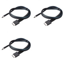 3X PCIE4.0 SAS Cable 24Gbps Oculink Data Extension Cable SFF-8611 to SFF-8611 Server Data Transfer (1m)