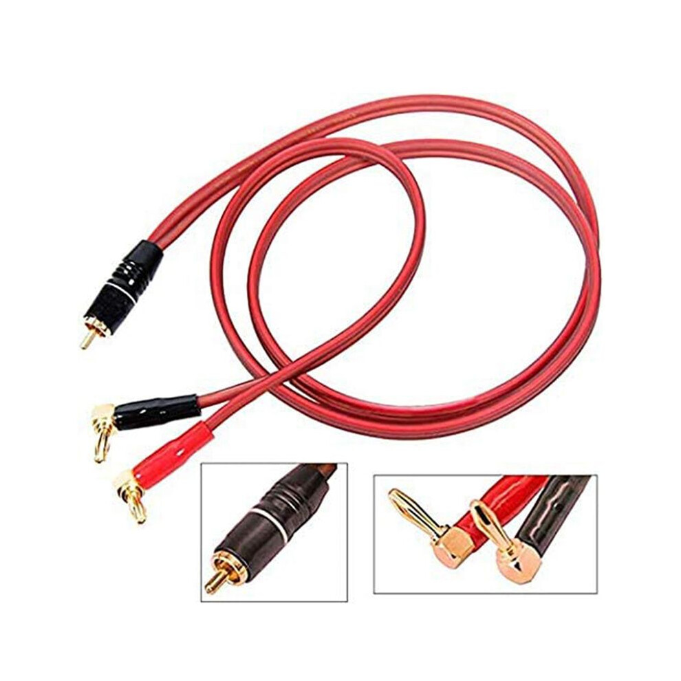 3X Banana Plug To Rca Speaker Cable,Speaker Wire Rca Male To Banana Plugs(2Banana) 4N Ofc Hifi Speaker Wire 2M 6033071315401