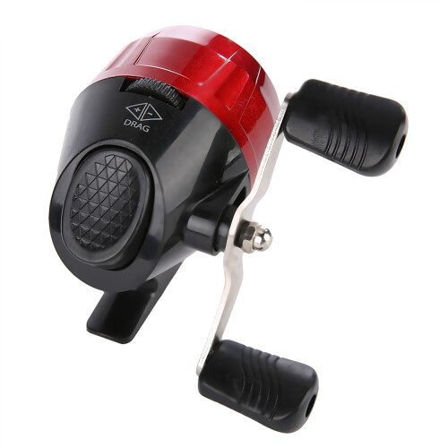 Portable Spincast Reel Red - Lightweight, Durable, 5.8cm Diameter 1