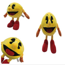 (Yellow,25cm)Pac-Man Boxer Plush Toy, Video Game Cartoon Stuffed Doll, Soft Cuddly Collectible Gift