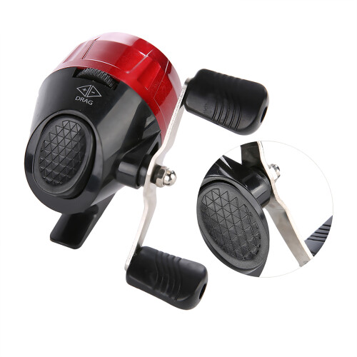 Portable Spincast Reel Red - Lightweight, Durable, 5.8cm Diameter 2